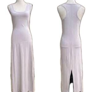 Pact Womens Large Dress ORGANIC COTTON Long Maxi Mosaic Print Back Slit